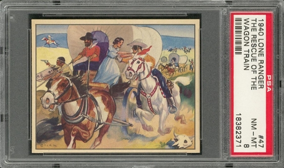 1940 R83 Gum, Inc. "Lone Ranger" #47 "The Rescue of the Wagon Trail" – PSA NM-MT 8